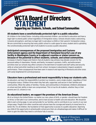 Approved WCTA Statement March 2026